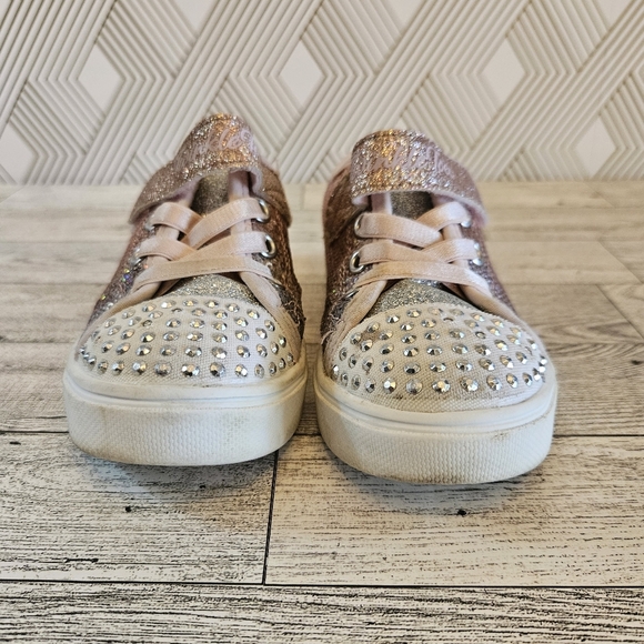 Skechers Twinkle Toes Twinkle Sparks Sequin Flash Toddler Pink Sparkle Size 9 - Picture 3 of 11